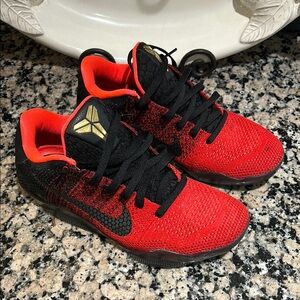 Nike Red and Black Sneakers with Dynamic Design